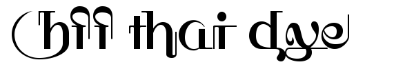 HFF Thai Dye font preview